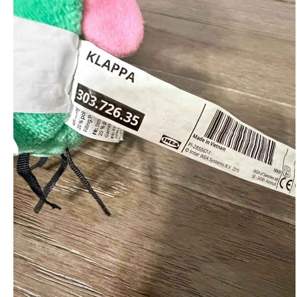 IKEA Klappa Caterpillar Plush Green Teal Stuffed Animal Sensory Toy 303.726.35